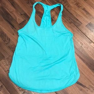 Lululemon racerback tank in green stripe